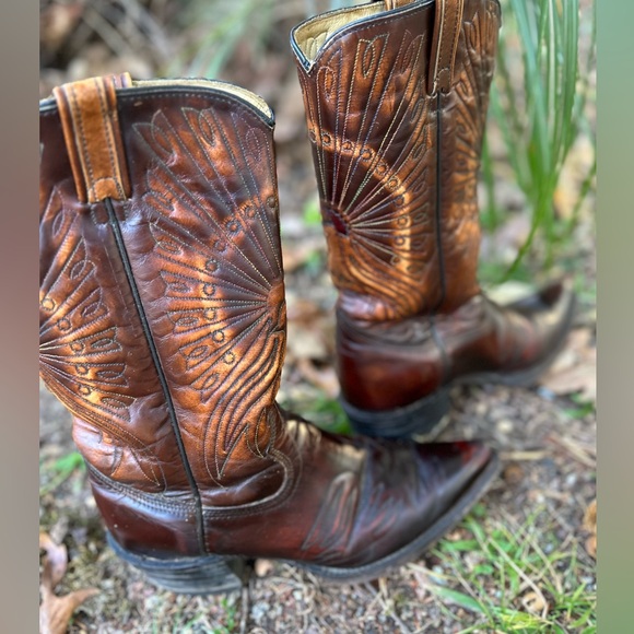 Vintage Texas Brand Made in the USA Cowboy Boots Size 8.5 - Picture 8 of 13